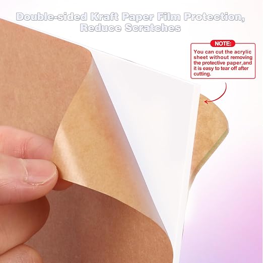 Adrattnay White Acrylic Sheets 1/8 Thick, Opaque Acrylic Sheets Acrylic Panel