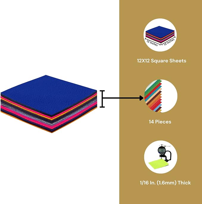 FabricLA Acrylic Felt Sheets for Crafts