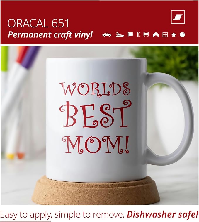 ORACAL 651 Gloss Red Permanent Vinyl Tape Roll – Premium Adhesive Film
