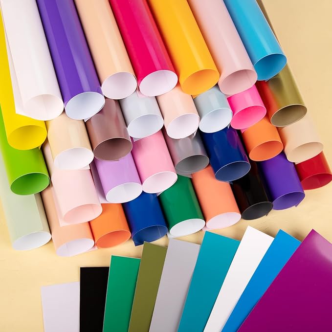 VINYL FROG Permanent Adhesive Vinyl Bundle 40 Pack Adhesive Vinyl Sheets
