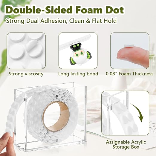 400 PCS 2mm Double Sided Foam Dots