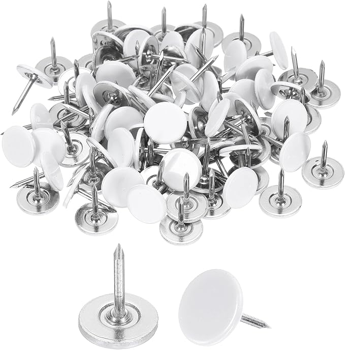 uxcell 150Pcs Upholstery Tacks, 11mmx13mm Flat Head Thumb Tack Decorative