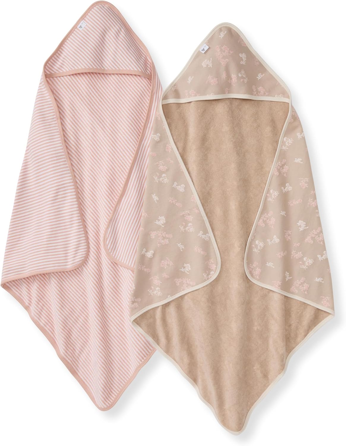 Burt's Bees Baby Hooded Towels, Absorbent Knit Terry, Super Soft Single Ply, 100% Organic Cotton