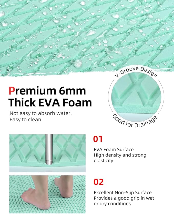 Abahub EVA Foam Boat Flooring Self-Adhesive Decking Surfboard Traction Pad |
