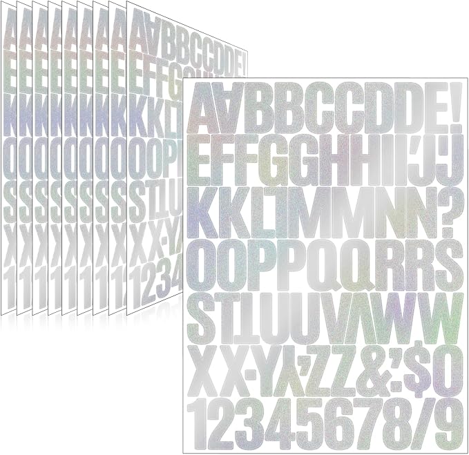 Letter Stickers, Mailbox Numbers, 1.5 Inch Waterproof Vinyl Alphabet | 1 1/2