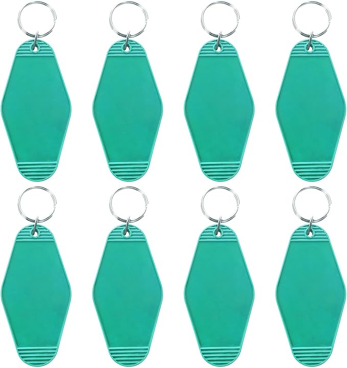8PCS Motel Keychain Blank Hotel Key Tags Holder
