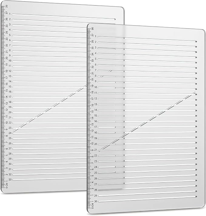 2 Pack Straight Line Writing Template, 11 Inch Calligraphy Guide Ruler