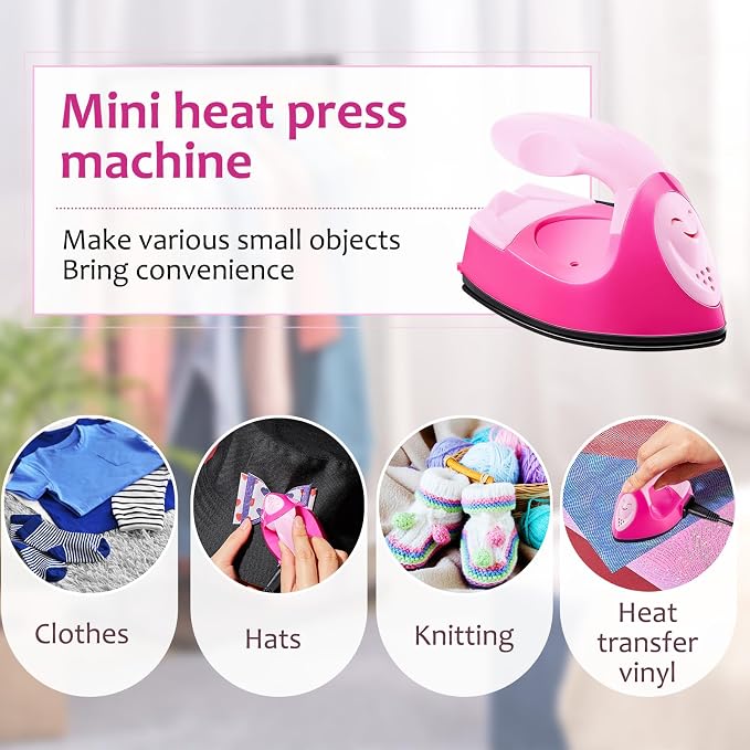 Honoson Mini Craft Iron Mini Heat Press Small Iron 3.93 x 2.36 x 2.76 in