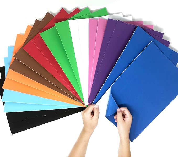 Allgala 20 Value-Pack Self-Adhesive EVA Foam Paper 8" x 12" Sheets