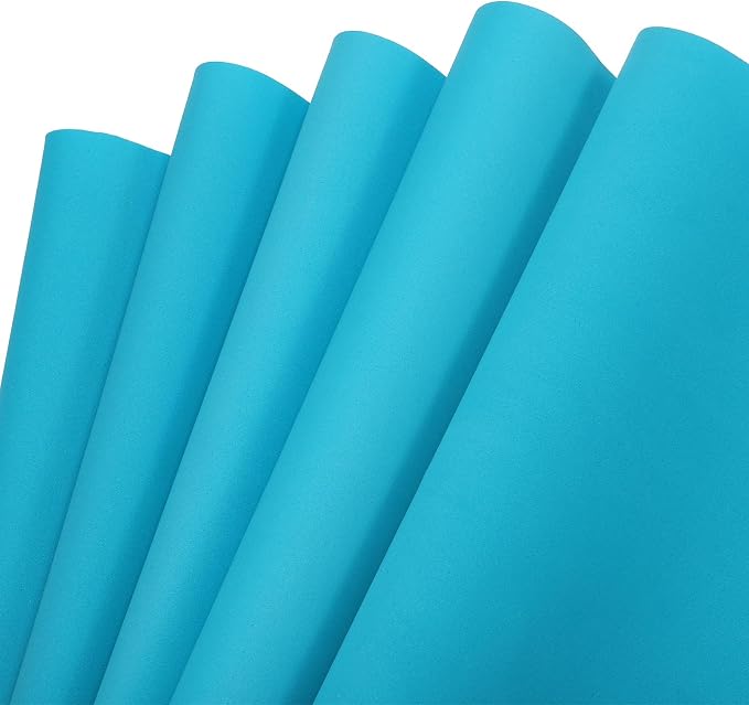 MECCANIXITY EVA Foam Sheets Lake Blue 19.7 Inch x 19.3 Inch 1mm Thick Crafts