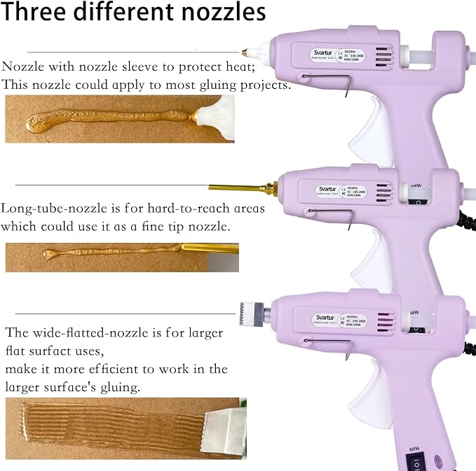 Full Size Hot Glue Gun with 60W/100W/OFF Switch, 9.8ft Extra-long Power Cord