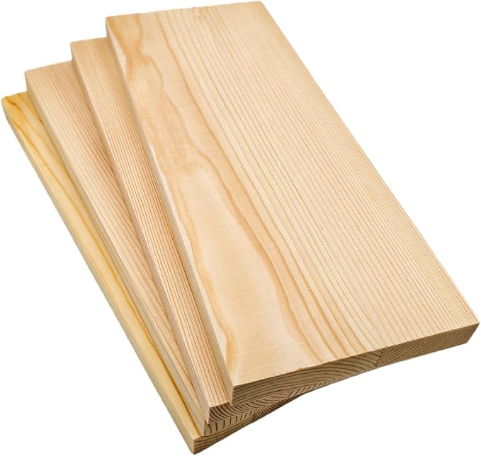 4PCS Rectangle Wood Boards Unfinished Wood Blocks