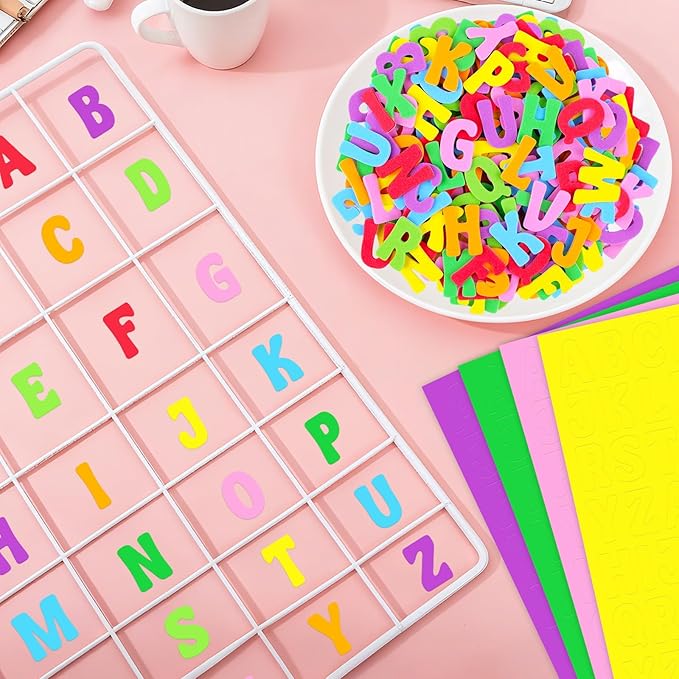 Letter Stickers, 3D Self-Adhesive Alphabet Stickers