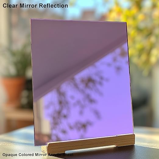 12x12 Inches Purple Mirror Acrylic Sheet – 2 Pcs Reflective Acrylic Panel