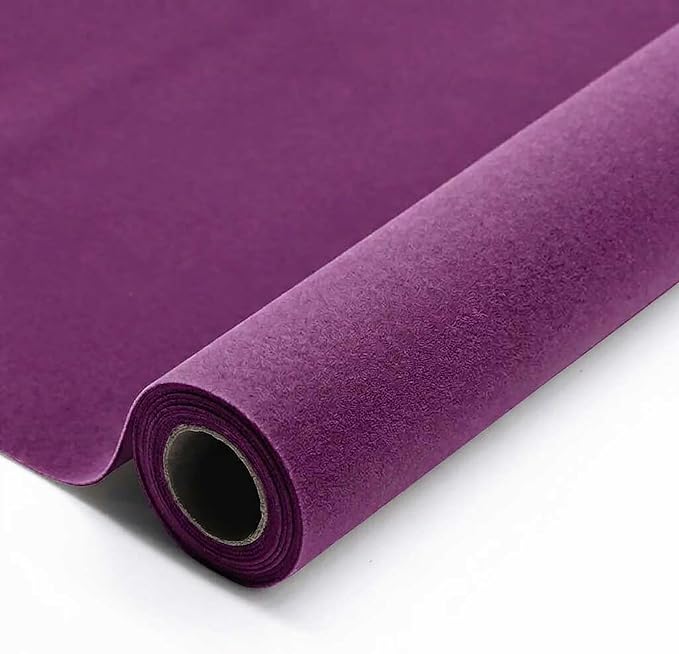 Dark Purple Large Size Self Adhesive Soft Velvet Drawer Liner DIY Fabric Felt