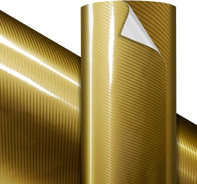 VViViD Premium Epoxy Gold Carbon Craft Vinyl Roll 1ft x 5ft – Bubble-Free Air