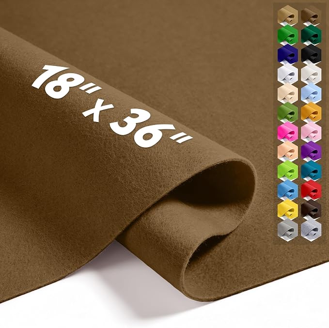 Friar Brown 18" X 36" Felt Fabric Sheet