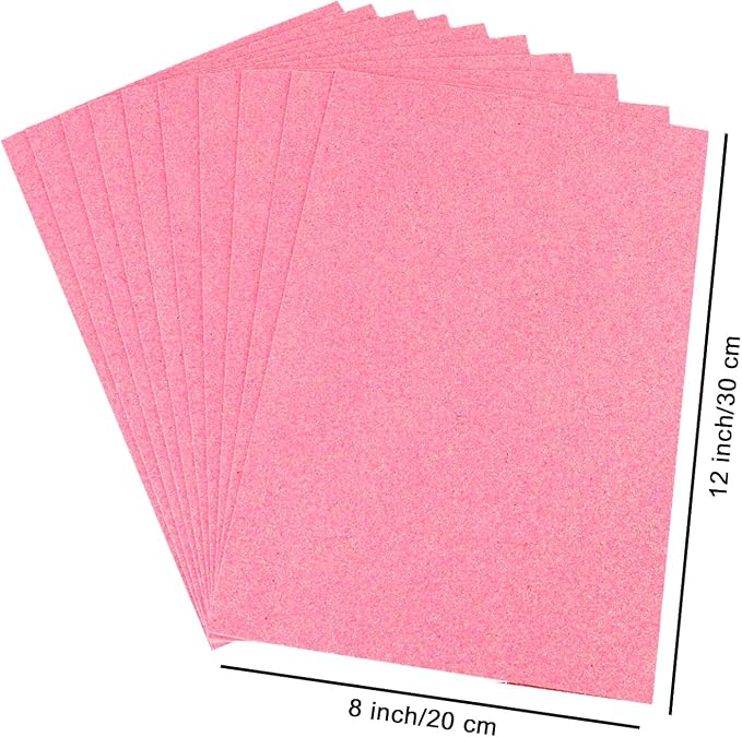 10 Sheets Glitter Paper Sheet for Crafts, A4 Cardstock Self-adhesive Paper for
