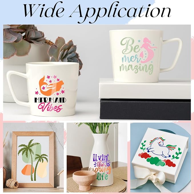 VINYL FROG Permanent Adhesive Vinyl Bundle 20 Pack Glossy Permanent Vinyl