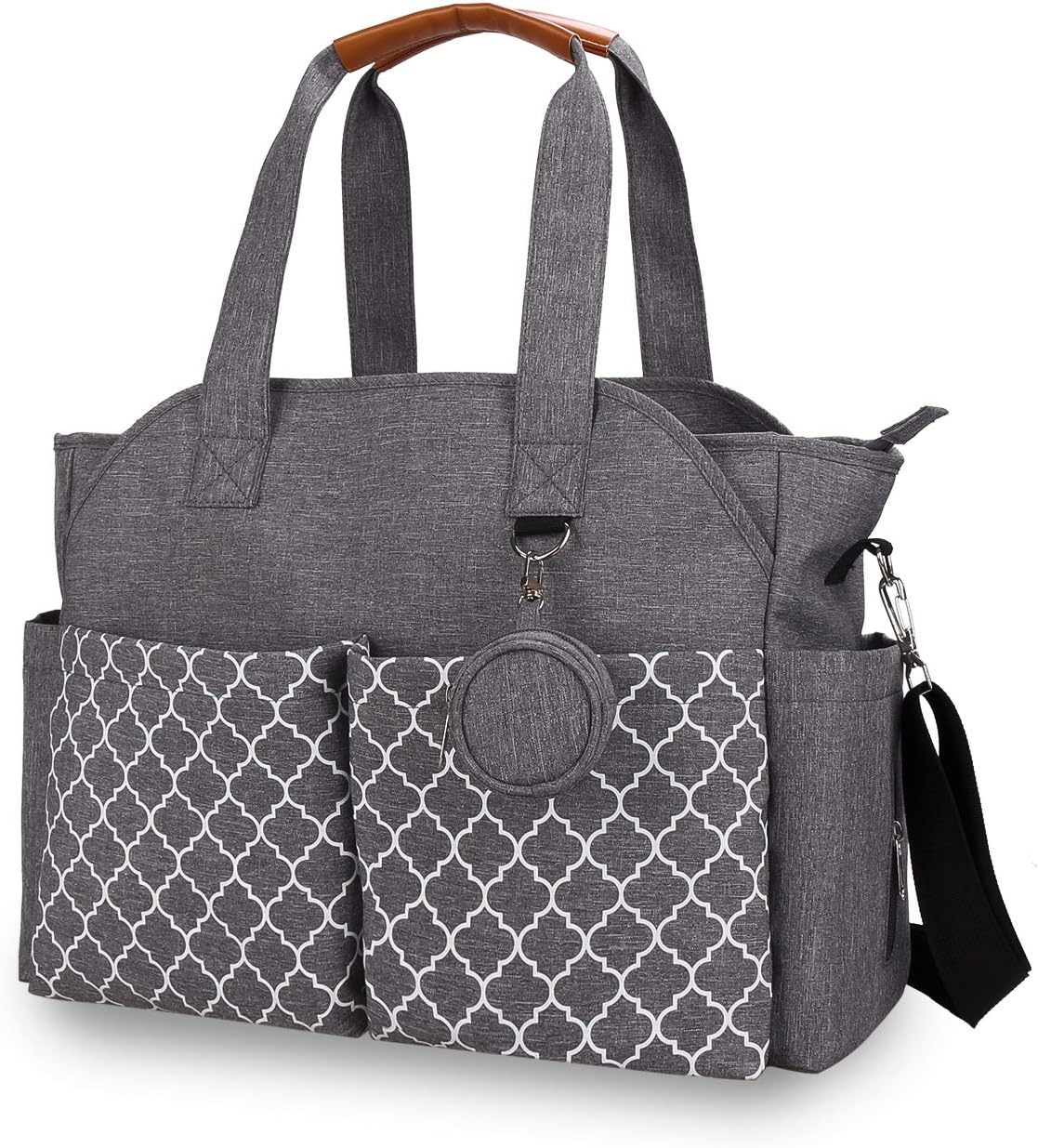 Lmbabter Diaper Bag Tote with Changing Station Upgrade Multi-Function Baby Bag with Adjustable Shoulder Strap