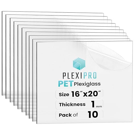 16"x20", Flexible PET Plexiglass Sheets | Transparent, shatter-resistant