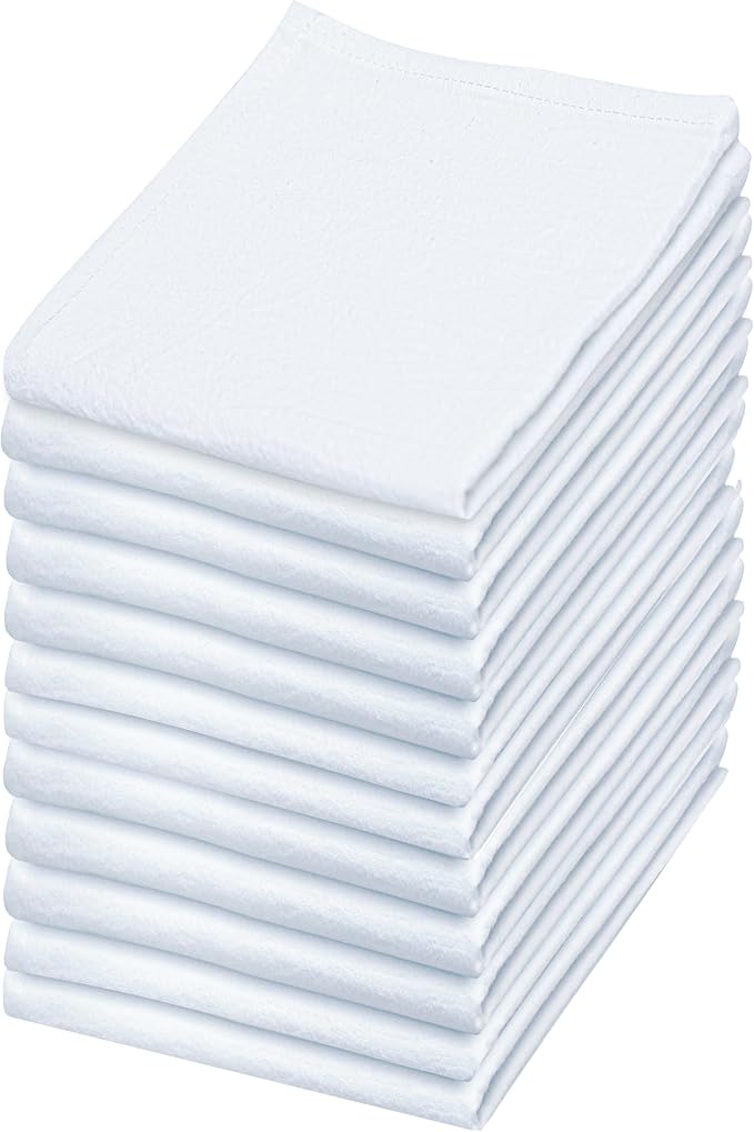 Flour Sack Towels | Tea Towel for Crafts| Kitchen Dish Cotton Blank Towel for