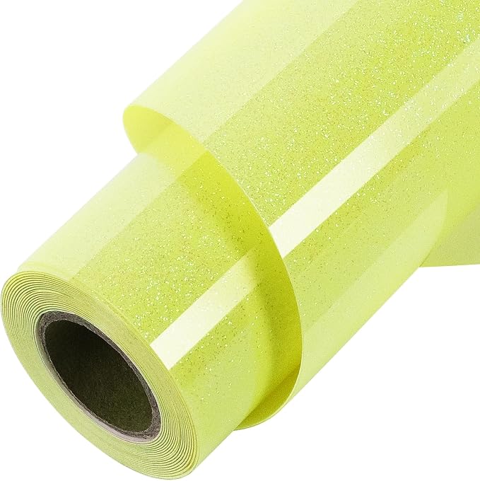 TORC Yellow Glitter HTV Yellow Heat Transfer Vinyl HTV Rolls