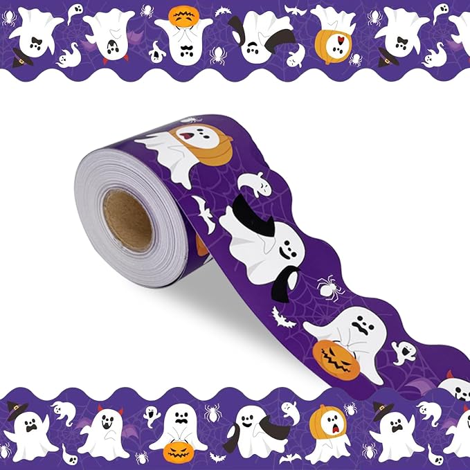 68.9 Feet Halloween Bulletin Board Borders，Scalloped Borders Bulletin Board