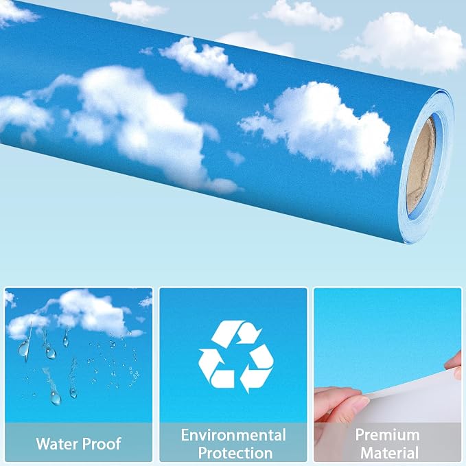 Qyeahkj 17.7in x 20ft Bulletin Board Paper Roll Bulletin Board Background Paper