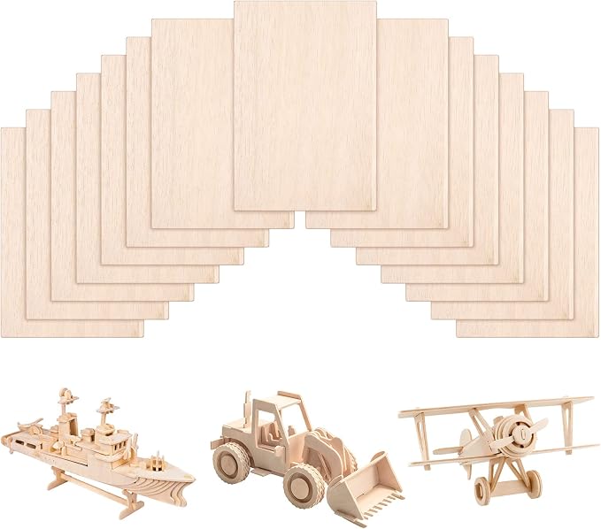Qunclay 30 Pack 4 x 6 Inch Balsa Wood Sheets