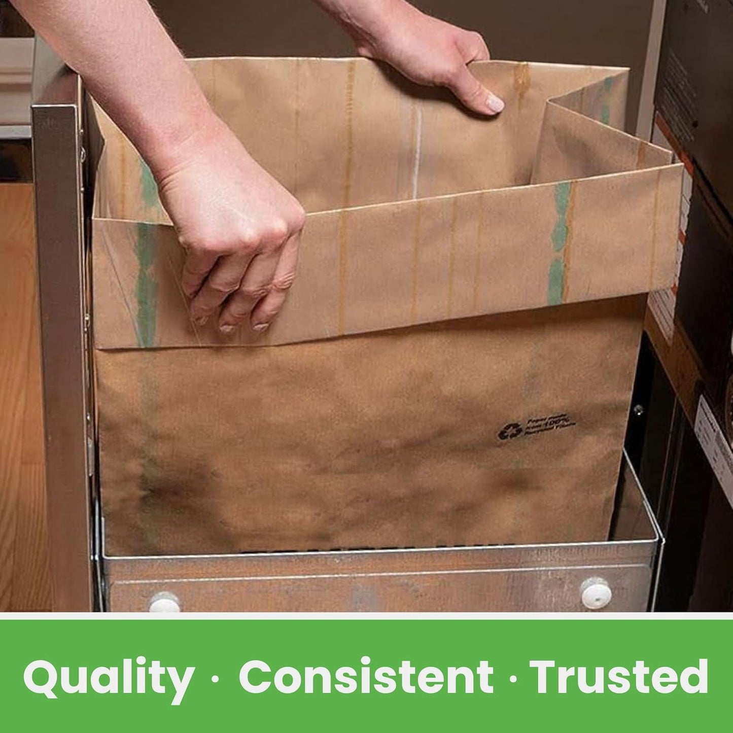 Dano Pre-Cuffed Compactor Bags (12 Pack) - Precuffed, Garbage Compactor, Kitchen Lining, Hardware for Home Use, Durable Material, Kitchen Essential, Paper & Plastic Lined Bags