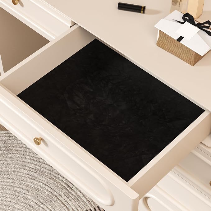 CHIHUT 12''x100'' Black Self Adhesive Velvet Flocking Liner