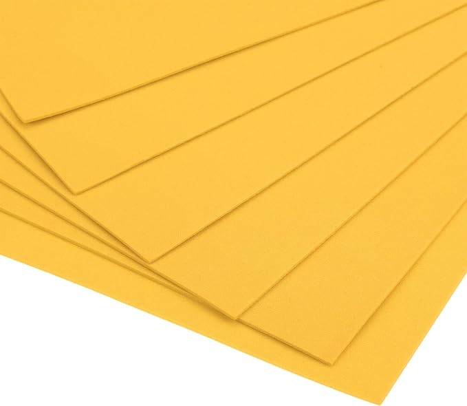 uxcell Yellow EVA Foam Sheets 11 x 8 inch 1.7mm Thickness