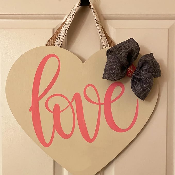 HOIGON 30 PCS 8 Inch Large Wooden Hearts, 1/8 Inch Thick Unfinished Wood Heart