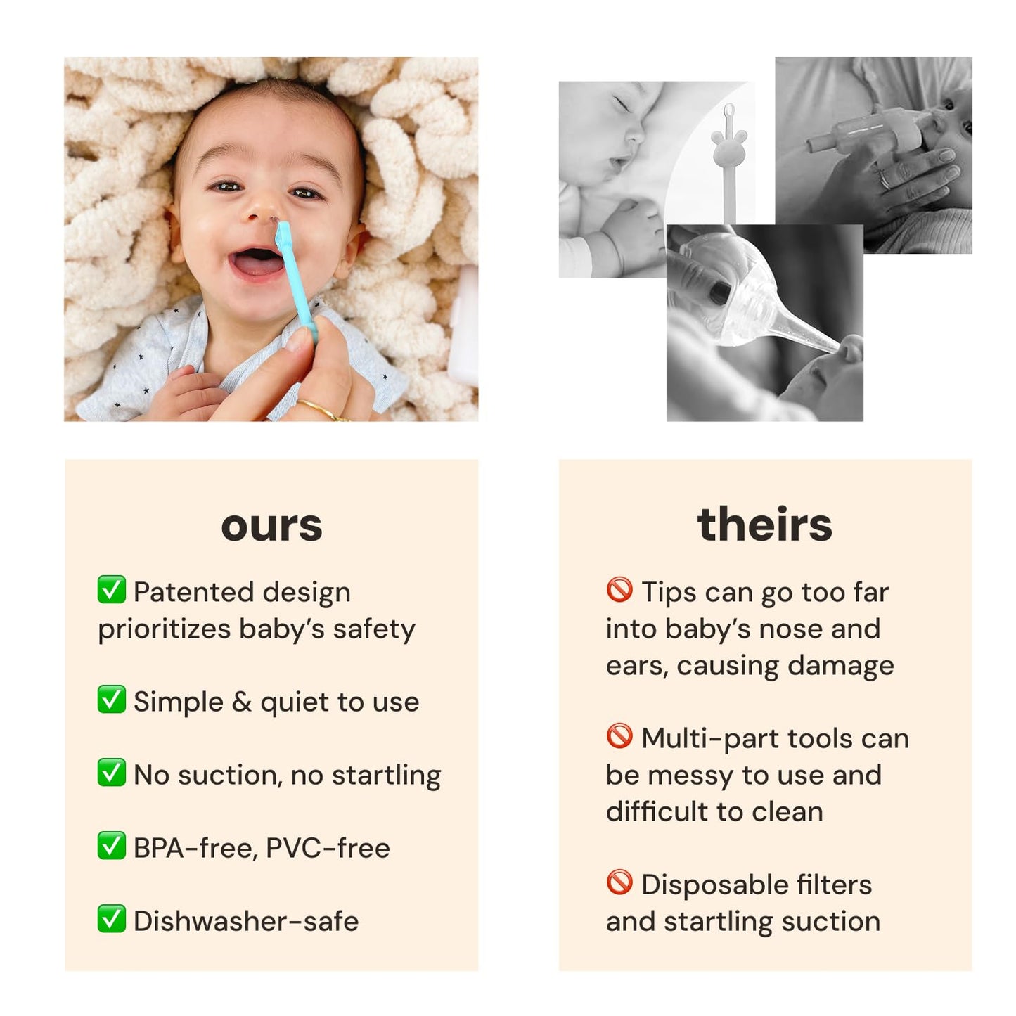 oogiebear: Baby Nose Cleaner & Ear Wax Removal Tool - Safe Booger & Earwax Removal for Newborns, Infants, Toddlers - Dual-Ended - Essential Baby Stuff, Diaper Bag, Raspberry & Seafoam with case