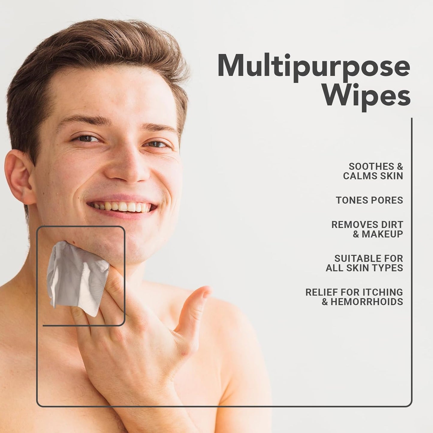 BIOPURE Witch Hazel Wipes - Astringent Hemorrhoid Wipes with Aloe Vera - Gentle and Soothing Witch Hazel Wipes Flushable - Contains 288 Medicated Wipes