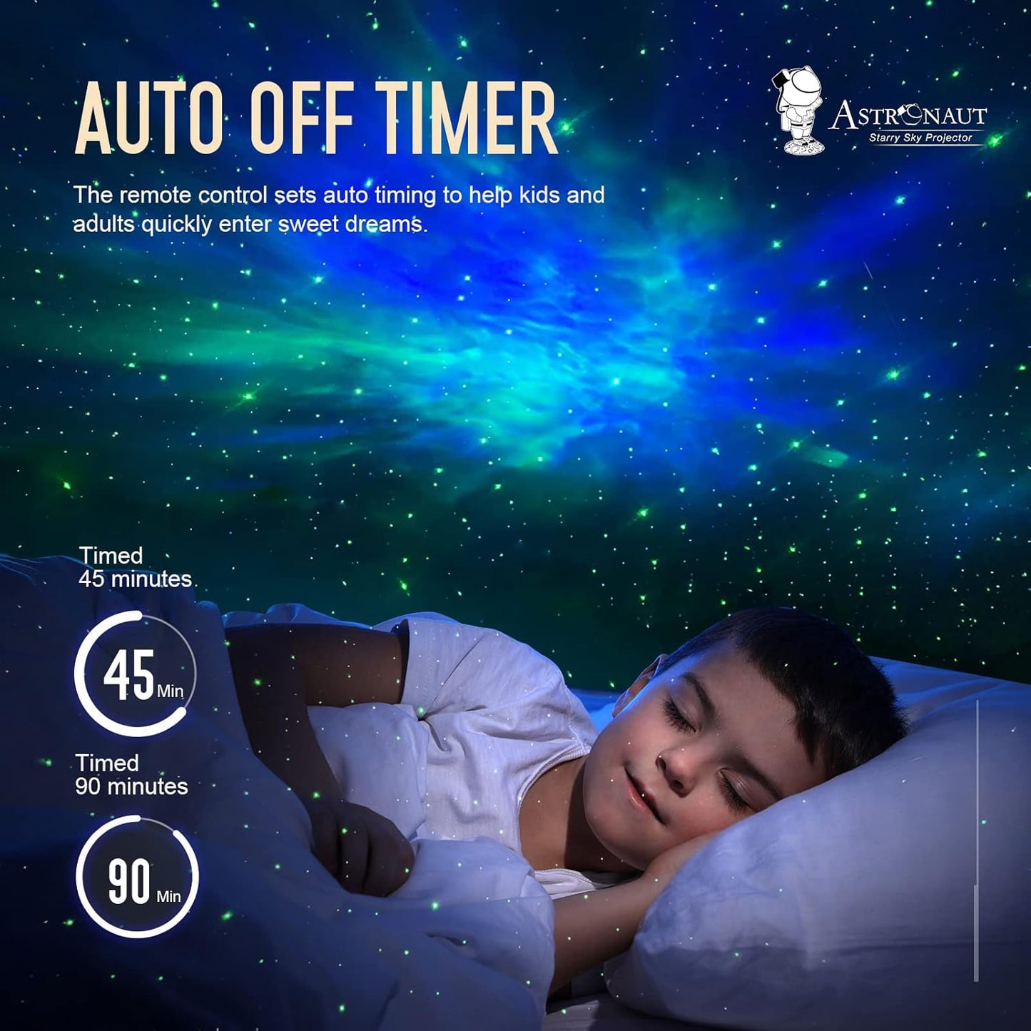 Mooyran Galaxy Projector for Gaming Room Decor - Black Astronaut Star Projector, Cool Stuff for Men's Bedroom Accessories, LED Nebula Light with Remote, for Teen Boys & Gamers