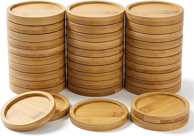 Bamboo Coasters for Crafts, DIY resin projects, classroom crafts, group