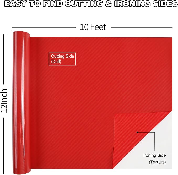 guangyintong Heat Transfer Vinyl Carbon Red HTV Rolls, HTV Vinyl
