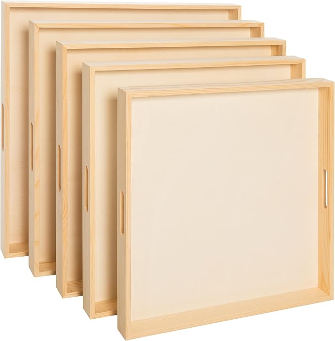 Wooden Nested Serving Trays – Unfinished Square Trays