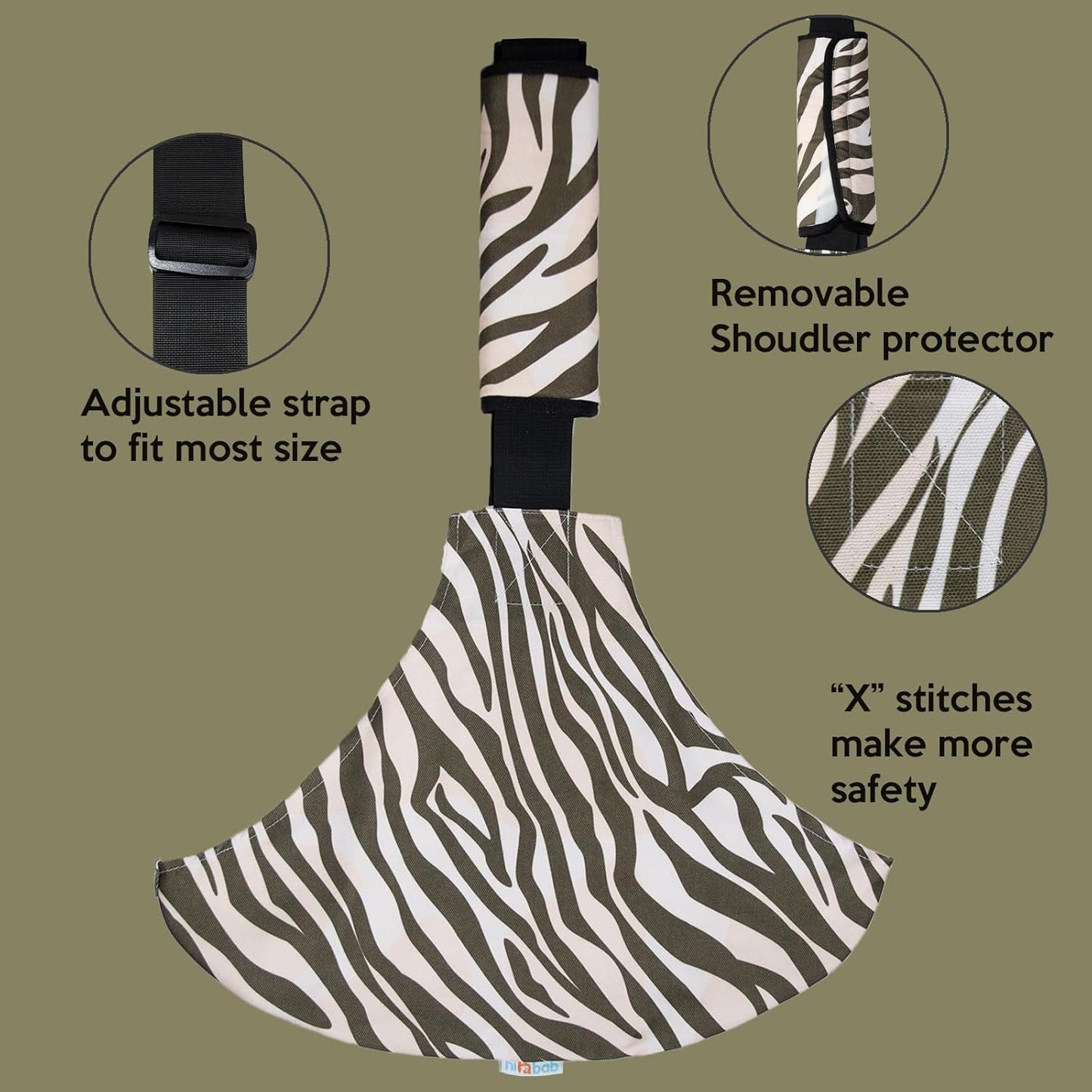 Baby Sling Shoulder Carrier,Ultimate Comfort Side Baby Carrier for Newborn to Toddler/Infants (7lbs-44lbs) (Zebra-Stripe)