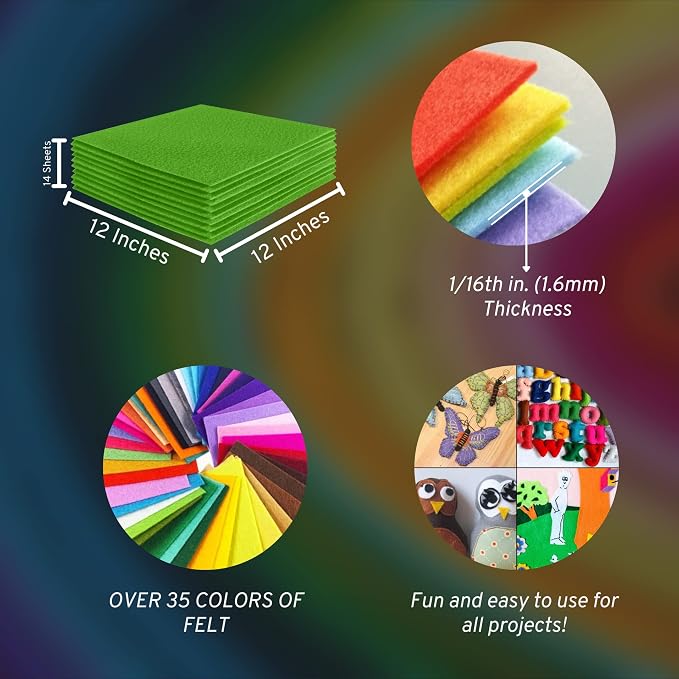 FabricLA Acrylic Felt Sheets for Crafts