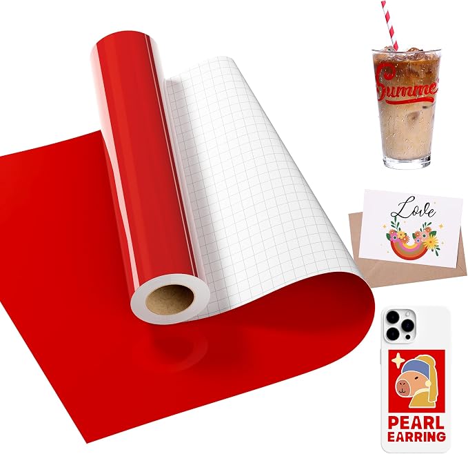 LIKCUT Glossy Red Permanent Vinyl