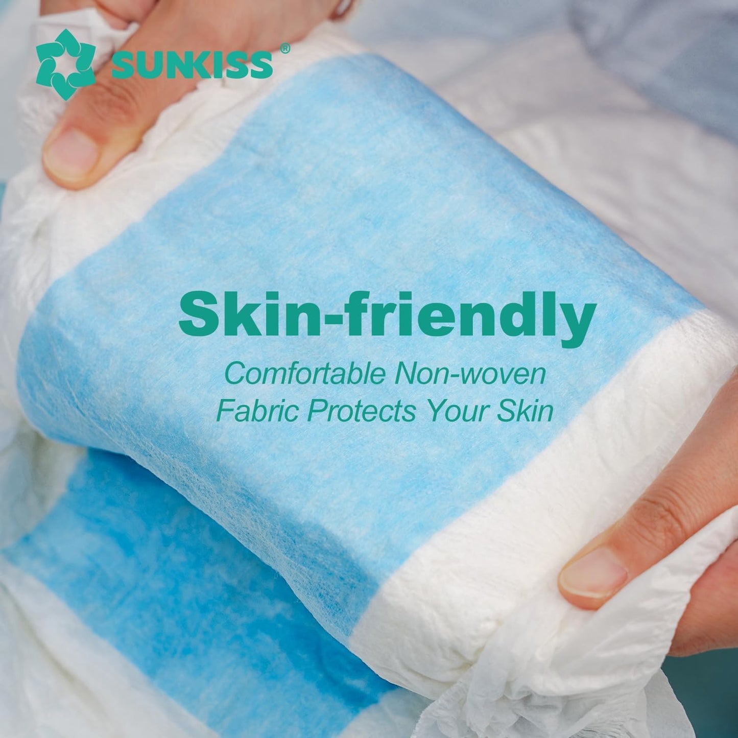 SUNKISS TrustPlus Adult Diapers with Maximum Absorbency, Disposable Incontinence Briefs with Tabs for Men and Women, Maximum Overnight Absorbency, Small/Medium, 60 Count (4 Packs of 15)