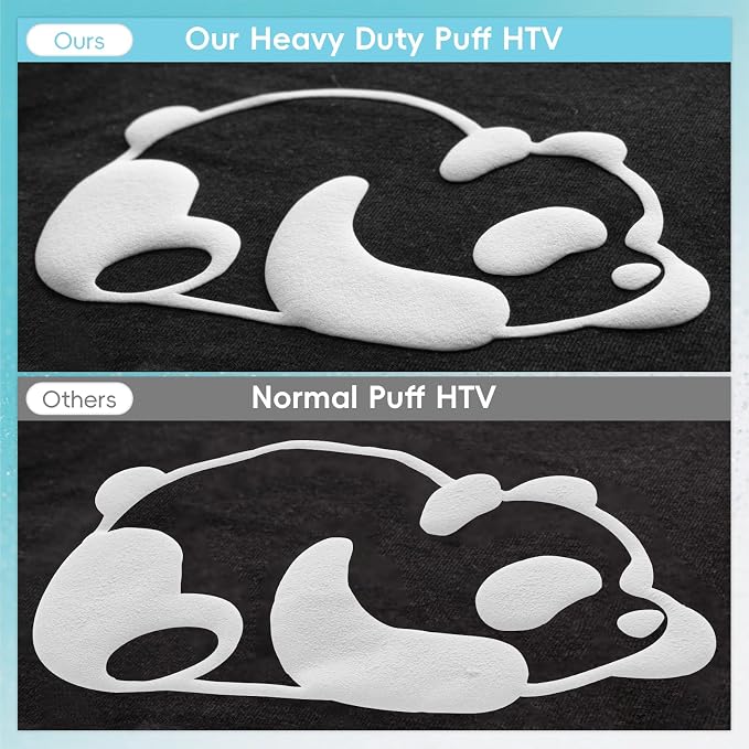 Aoder White Heavy Duty Puff Vinyl Heat Transfer