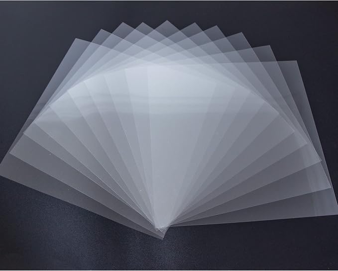 7.5Mil Blank Mylar Sheet, 12“ X 12” Clear Plastic Sheet, Stencil Plastic Sheets