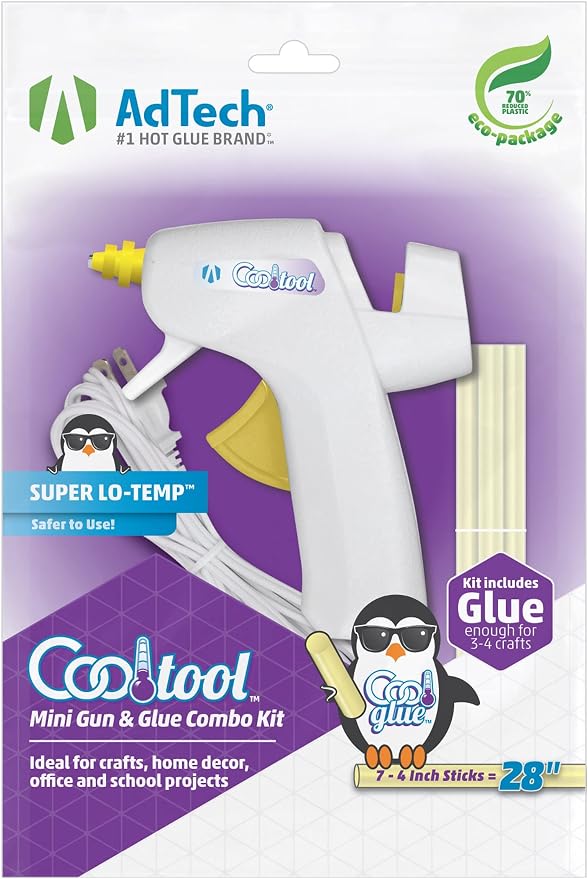 AdTech Ultra Low Temp Cool Glue Sticks, Mini 4-Inch – 15-Pack