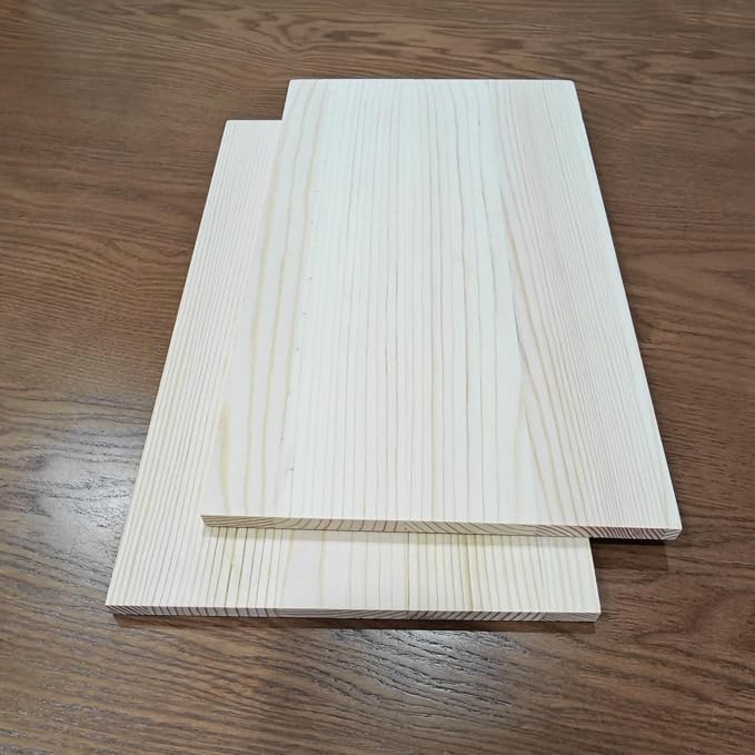 2PCS Rectangle Wood Boards Unfinished Wood Blocks