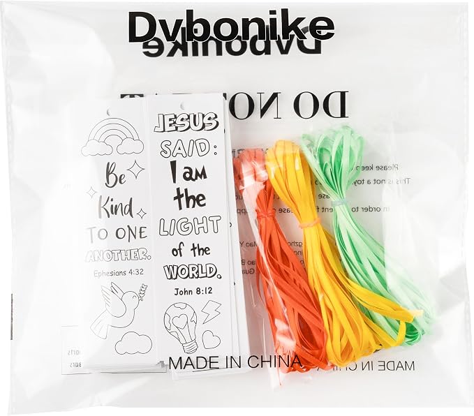 120Pcs Bible Color Your Own Bookmarks Religious DIY Crafts | Christian Coloring