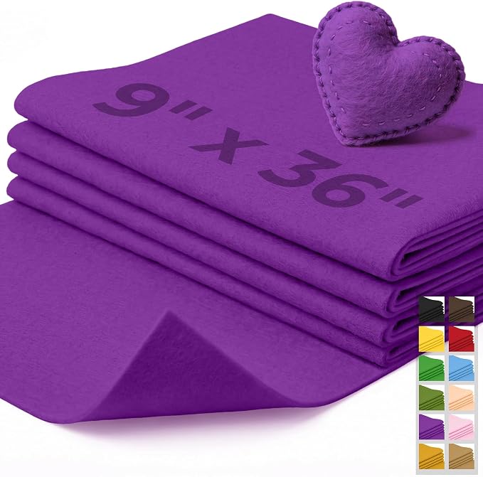 IONTACH 9" X 36" Soft Felt Sheets 1.6mm Thick | Acrylic Felt Fabric